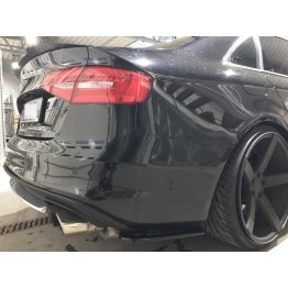 Боковые накладки сплиттеры на задний бампер на Audi S4 B8 рестайл